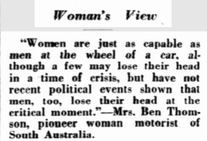 "Woman's View" The Mail (Adelaide, SA : 1912 - 1954) 25 April 1931: 11. .