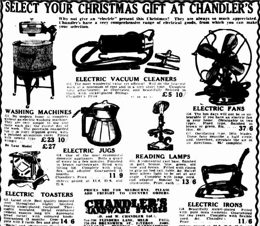 Advertising. (1936, December 4). The Argus (Melbourne, Vic. : 1848 - 1956), p. 15. Retrieved December 16, 2012, from http://nla.gov.au/nla.news-article11943599