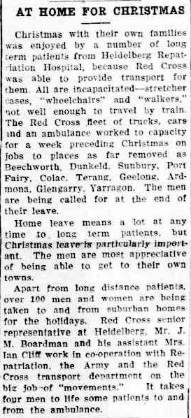 AT HOME FOR CHRISTMAS. (1948, January 20). The Horsham Times (Vic. : 1882 - 1954), p. 8. Retrieved December 19, 2012, from http://nla.gov.au/nla.news-article73087674