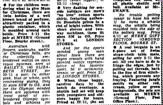 CHRISTMAS GIFTS. (1956, November 28). The Argus (Melbourne, Vic. : 1848 - 1956), p. 9. Retrieved December 21, 2012, from http://nla.gov.au/nla.news-article71768469