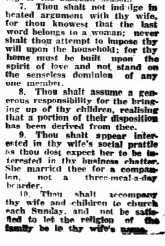 TWENTY MORE COMMANDMENTS. (1928, January 14). Mirror (Perth, WA : 1921 - 1956), p. 12. Retrieved May 6, 2013, from http://nla.gov.au/nla.news-article76410193