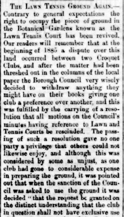 THE LAWN TENNIS GROUND AGAIN. (1887, September 2). Portland Guardian (Vic. : 1876 - 1953), p. 2 Edition: EVENING. Retrieved July 4, 2013, from http://nla.gov.au/nla.news-article65410048