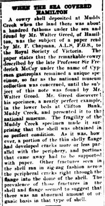 WHEN THE SEA COVERED HAMILTON. (1931, June 26). The Horsham Times (Vic. : 1882 - 1954), p. 2. Retrieved June 16, 2013, from http://nla.gov.au/nla.news-article72635176