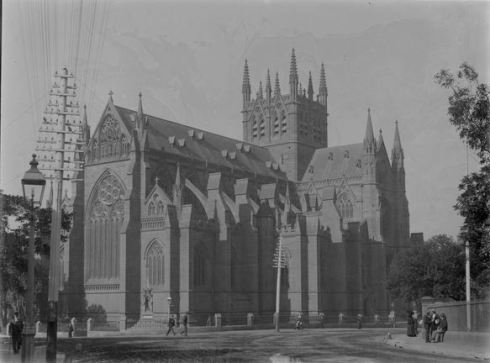 ST MARY'S CATHEDRAL, SYDNEY. Image Courtesy of the State Library of Victoria. Image no. H92.200/429 http://handle.slv.vic.gov.au/10381/22531