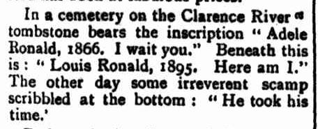 SCISSORS and PASTE. (1899, February 4). Windsor and Richmond Gazette (NSW : 1888 - 1954), p. 13. Retrieved September 2, 2013, from http://nla.gov.au/nla.news-article66440144