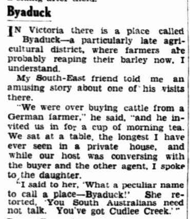 Cut among the People. (1938, May 11). The Advertiser (Adelaide, SA : 1931 - 1954), p. 27. Retrieved October 1, 2013, from http://nla.gov.au/nla.news-article30867560