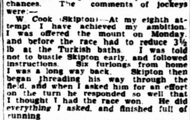 Not Easy Horse To Train. (1941, November 5). The Advertiser (Adelaide, SA : 1931 - 1954), p. 4. Retrieved November 2, 2013, from http://nla.gov.au/nla.news-article45736493