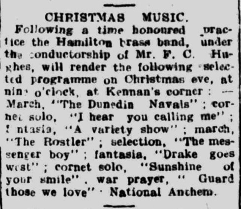 CHRISTMAS MUSIC. (1917, December 22). Hamilton Spectator (Vic. : 1914 - 1918), p. 4. Retrieved December 9, 2013, from http://nla.gov.au/nla.news-article119860771