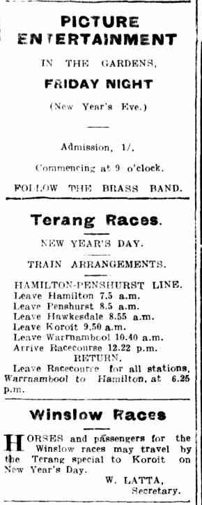 Advertising. (1915, December 30). Hamilton Spectator (Vic. : 1914 - 1918), p. 5. Retrieved December 30, 2013, from http://nla.gov.au/nla.news-article120408582
