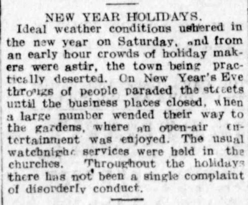 NEW YEAR HOLIDAYS. (1916, January 3). Hamilton Spectator (Vic. : 1914 - 1918), p. 4. Retrieved December 30, 2013, from http://nla.gov.au/nla.news-article120408772