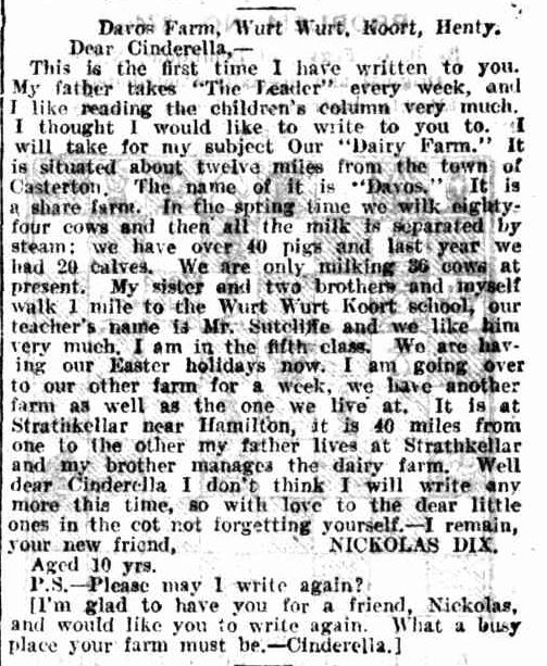 CORRESPONDENCE. (1914, June 13). Leader (Melbourne, Vic. : 1914 - 1918), p. 58. Retrieved January 27, 2014, from http://nla.gov.au/nla.news-article89313857