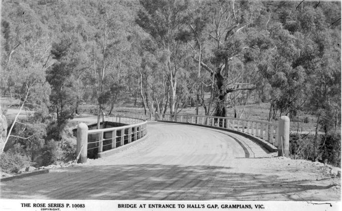 DELLEY'S BRIDGE, HALLS GAP.  Image Courtesy of the State Library of Victoria.  Image no.  H32492/6669 http://handle.slv.vic.gov.au/10381/58616
