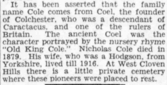 "Pastoral Pioneers" The Australasian (Melbourne, Vic. : 1864 - 1946) 13 October 1934: 49 (METROPOLITAN EDITION). .