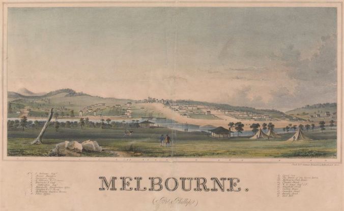 MELBOURNE 1841. Image Courtesy of the State Library of Victoria, Image no. H6262/2 http://handle.slv.vic.gov.au/10381/87604