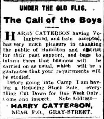 "Advertising" Hamilton Spectator (Vic. : 1870 - 1873; 1914 - 1918) 13 July 1915: .