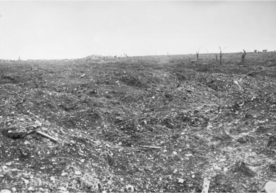 MOUQUET FARM, FRANCE.  Image courtesy of the Australian War Memorial. https://www.awm.gov.au/collection/E00006/