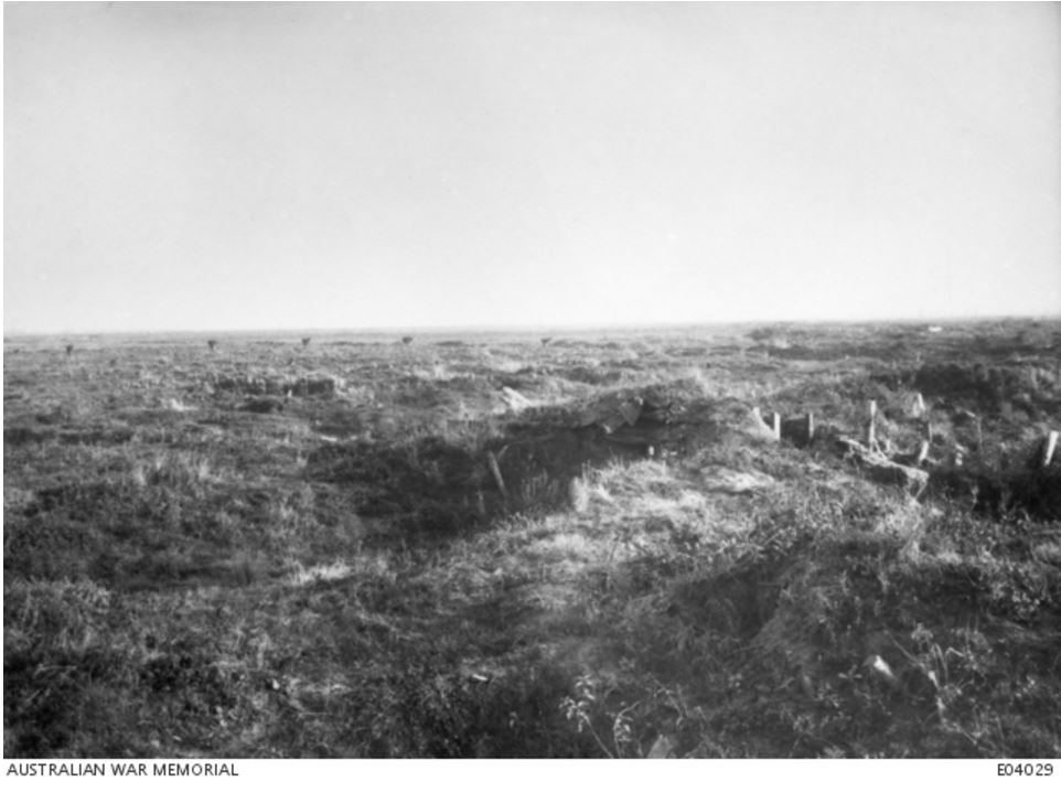 NO MAN'S LAND, FROMELLES BATTLEFIELD, FRANCE. Image courtesy of the Australian War Memorial. https://www.awm.gov.au/collection/E04029/