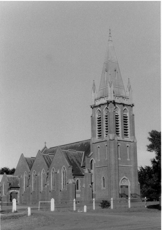 ST. MICHAEL'S LUTHERAN CHURCH, TARRINGTON. Image Courtesy of the J.T. Collins Collection, La Trobe Picture Collection, State Library of Victoria http://handle.slv.vic.gov.au/10381/234372
