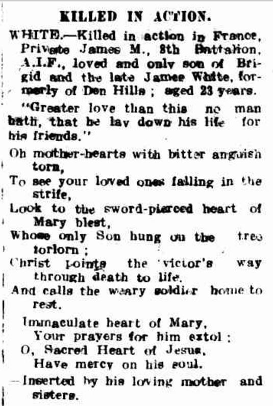 "Advertising" Hamilton Spectator (Vic. : 1870 - 1918) 9 December 1916: .