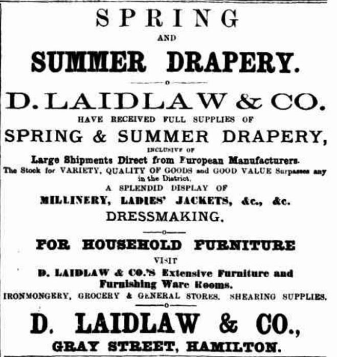 "Advertising" Hamilton Spectator (Vic. : 1870 - 1918) 13 January 1891: 3. Web. 12 Nov 2016 .