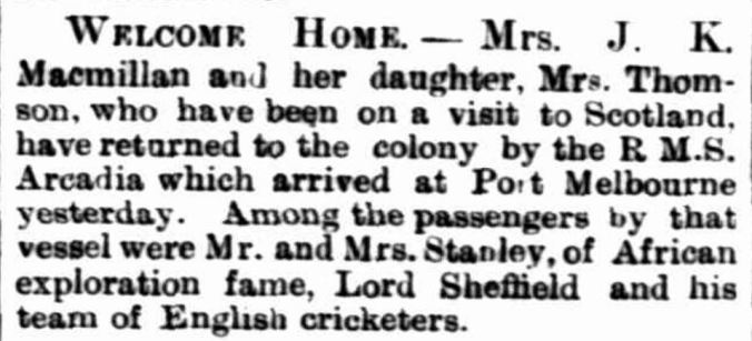 "Items of News." Hamilton Spectator (Vic. : 1870 - 1918) 12 November 1891: . .