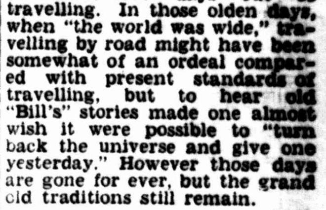 "Death of Mr. W. (Bill) Tarrant" Camperdown Chronicle (Vic. : 1877 - 1954) 15 February 1946: 3 (Afternoons.). Web. 23 Feb 2017 .